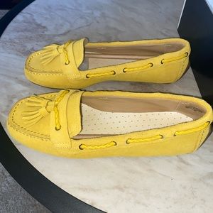 NWT Talbots Saffron Everson Braid Leather Amber Gold .